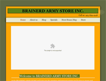 Tablet Screenshot of brainerdarmystore.com